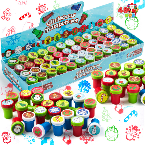 Mini Stamp Set Kids 1 INK PAD + 8 STAMPS Preschool Toddler Art Craft  Storage Kit