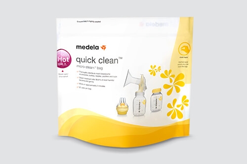 Medela Medela Quick Clean Micro-Steam Bags, 12 Count Sterilizing Bags for  Bottles and Breast Pump Parts 