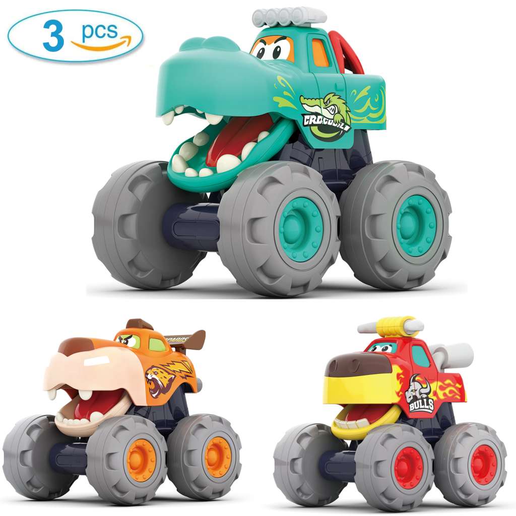 Toddler Toy Cars, Amy&Benton Assorted 4PCS Press & Go Toy Car