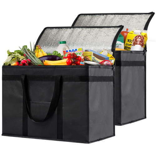  XXXL Large Insulated Cooler Bag , Double Zipper Food Delivery  Bag , Styrofoam Cooler of Keep Food Cold or Hot , Easy To Clean , Ideal for  Professional Food Groceries Delivery