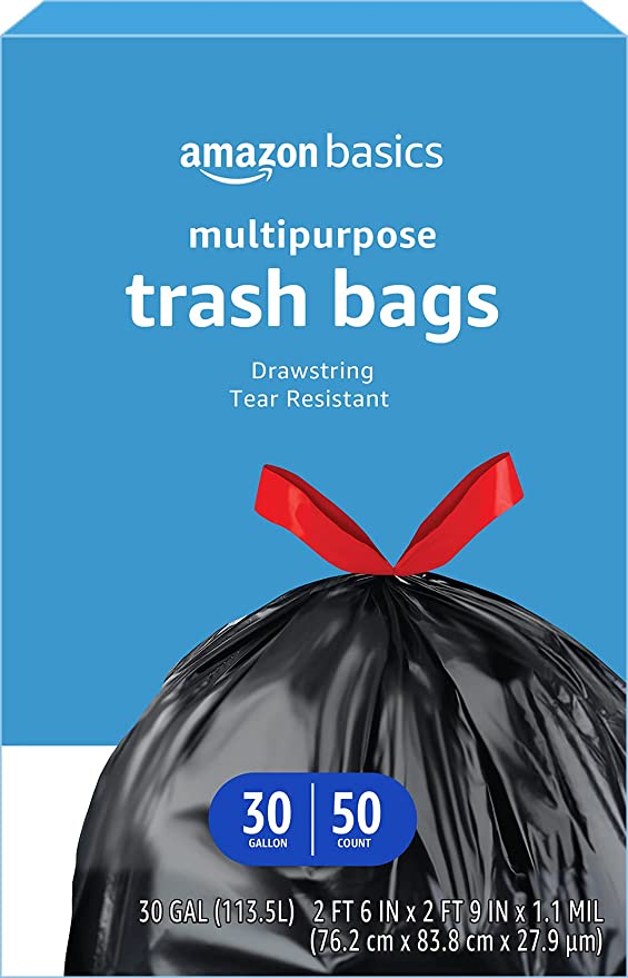 Reli. 39 Gallon Trash Bags Drawstring (100 Count) Large 39 Gallon Heavy  Duty Drawstring Trash Bags - Black Garbage Bags 39 Gallon Capacity, Lawn  Leaf