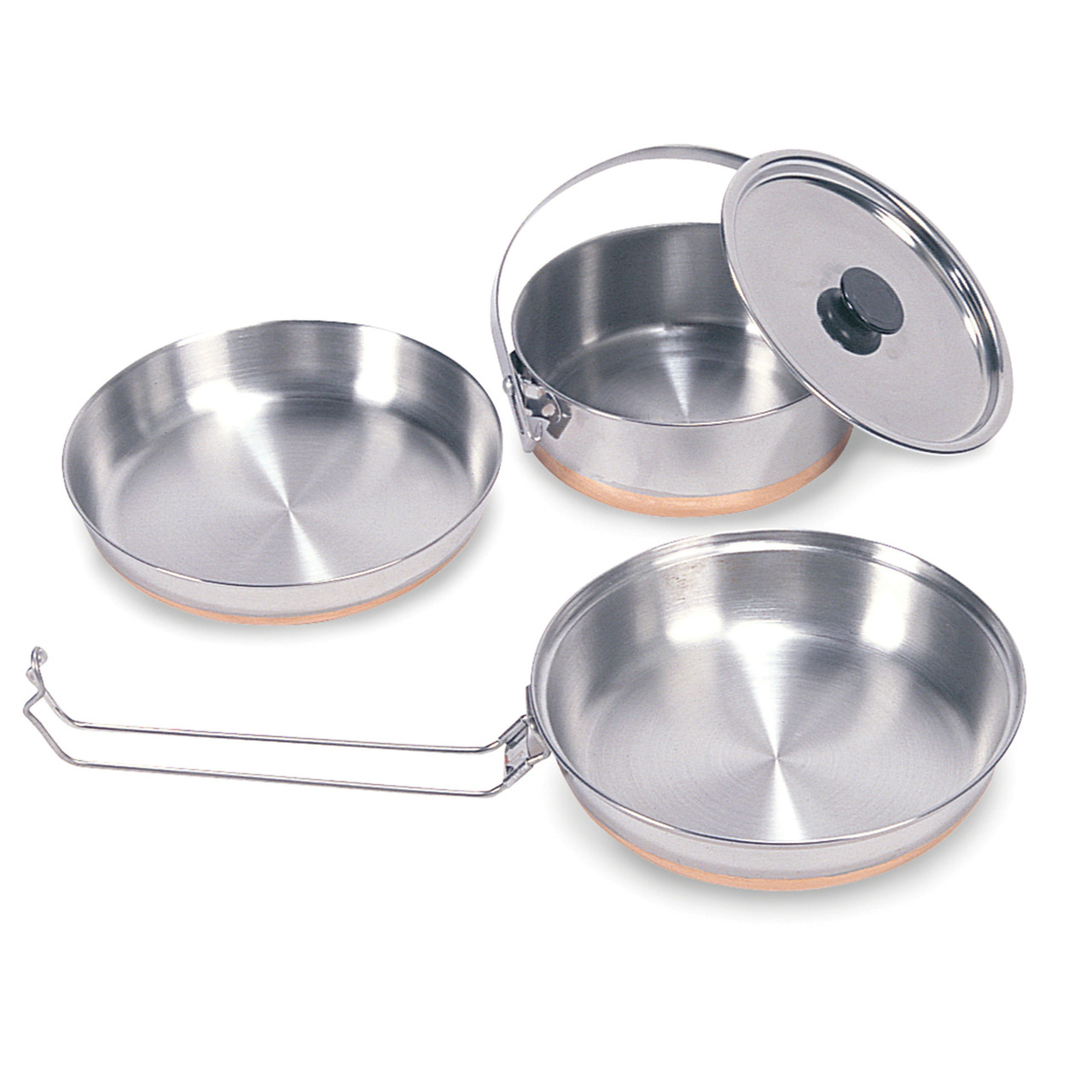 5 Pc stainless steel Pots and Pans Cookware Kit for Camping and Kitchen -  Wealers