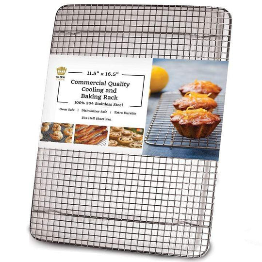 Extendable Stainless Steel Cooling Rack For Cookie Cake, Oven Safe Grid Wire  Rack For Cooking Baking Roasting Grilling Drying, Heavy Duty Oven Rack Fits Quarter  Sheet Pan, Food & Dishwasher Safe Baking